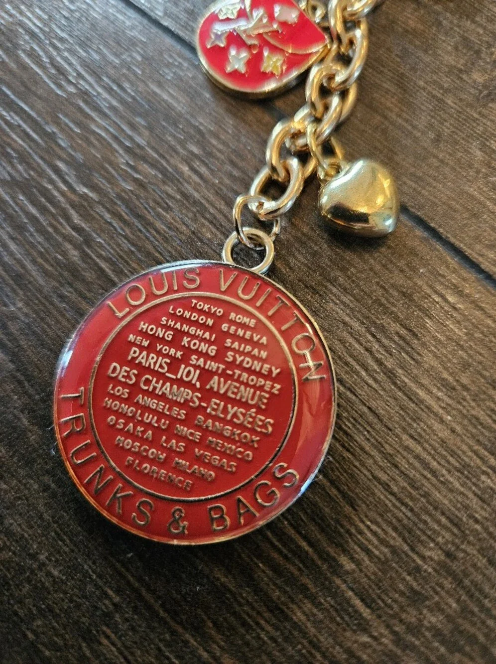 LV Trunks & Bags Medallion + Stamped Purse Charm Reimagined On Handmade Bagcharm